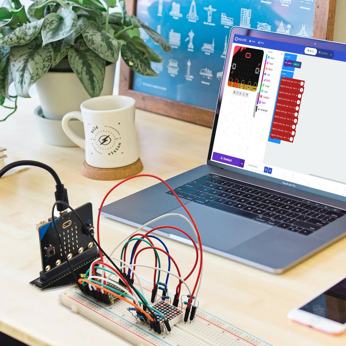 Keyestudio Microbit V2.2 Basic Starter Kit For BBC Micro:bit Kit STEM Programming Student Kit +Tutorial 38 Projects-Tigo Kids - Alegria Sempre